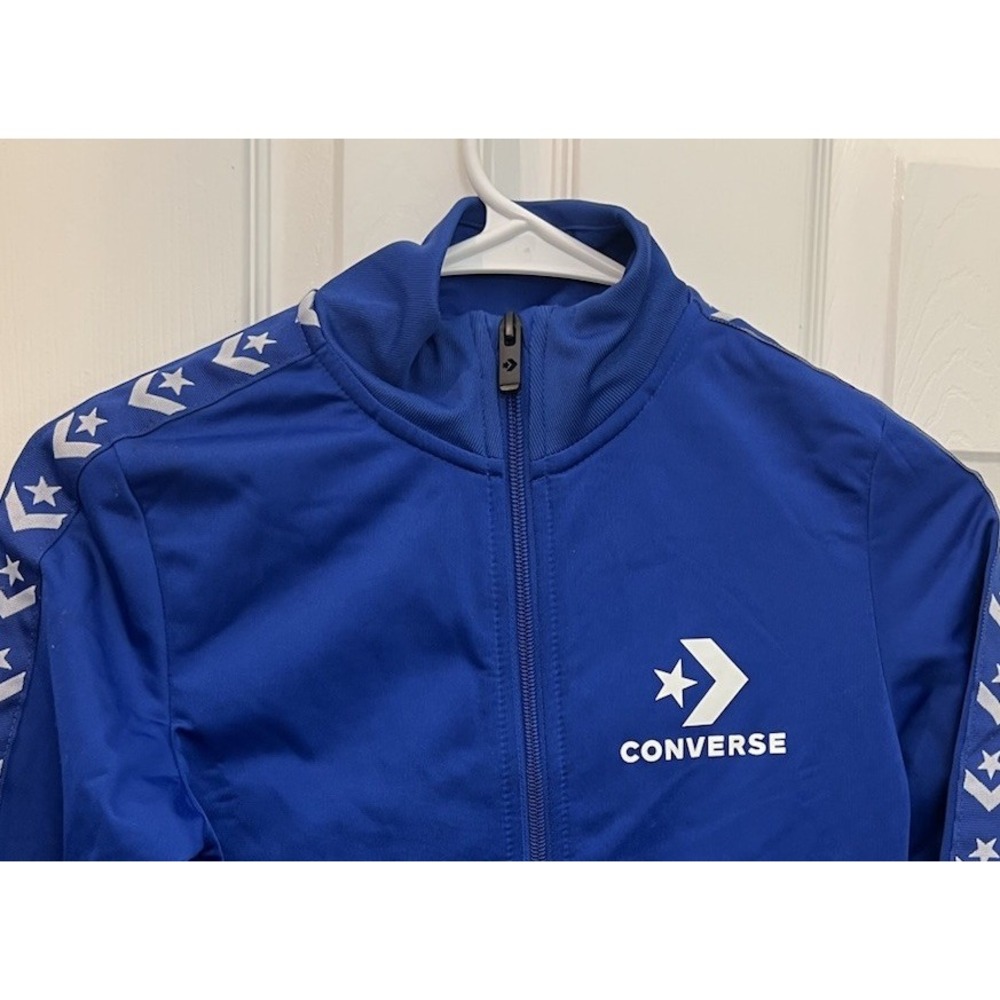 Boys Converse Full Zip Spring Track Training Jacket Navy Blue Size -S (8-10Y)